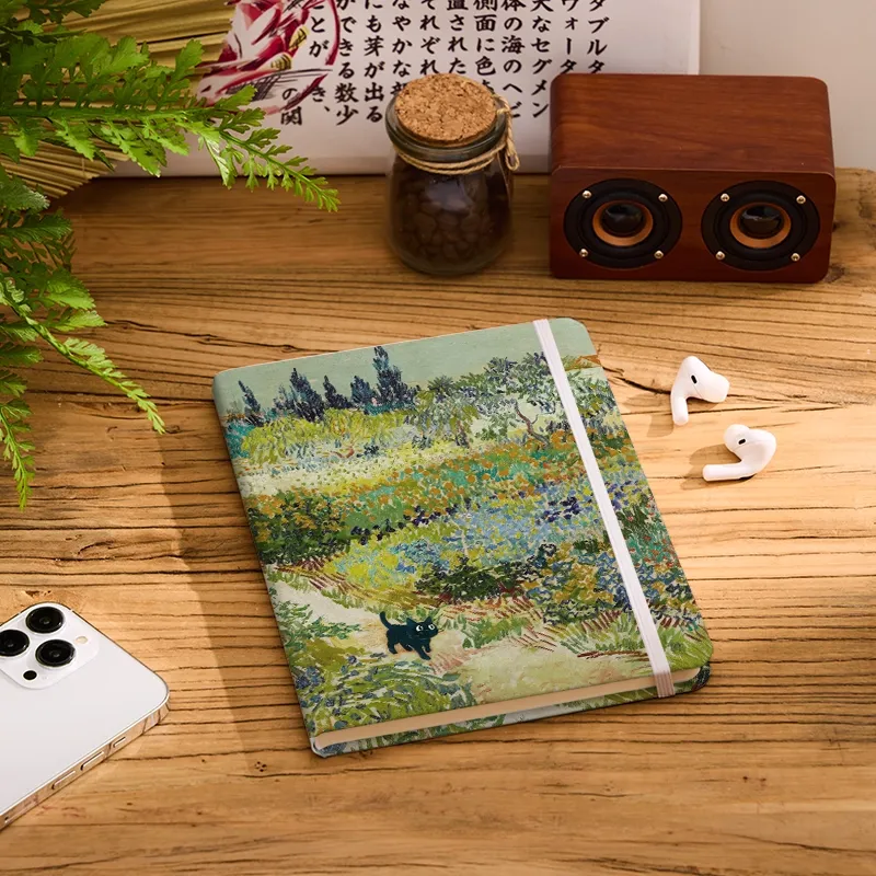 Tokyo-Tiger Black Cat In The Flower Field Notebook