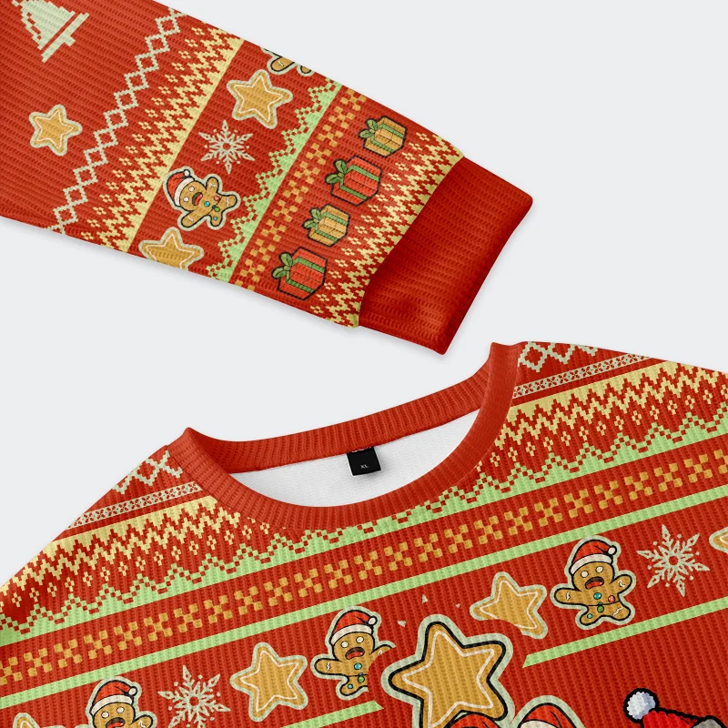 Tokyo-Tiger Gingerbread Man Tree Christmas Ugly Sweatshirt