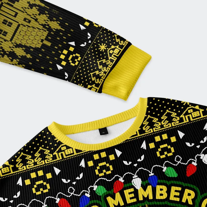 Tokyo-Tiger Black Cat Gaze Christmas Ugly Sweatshirt