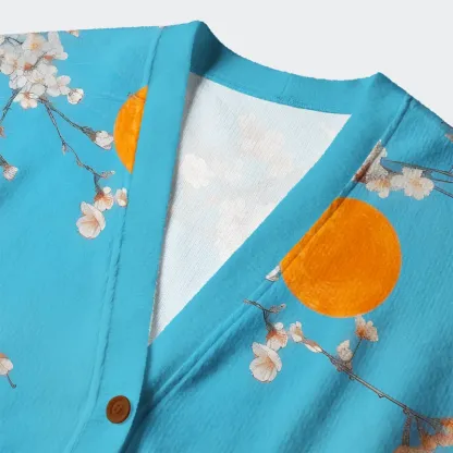 Tokyo-Tiger Cat Looking At The Sun Cardigan Sweater