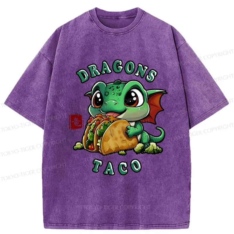 Tokyo-Tiger Dragon Taco Washed T-Shirt