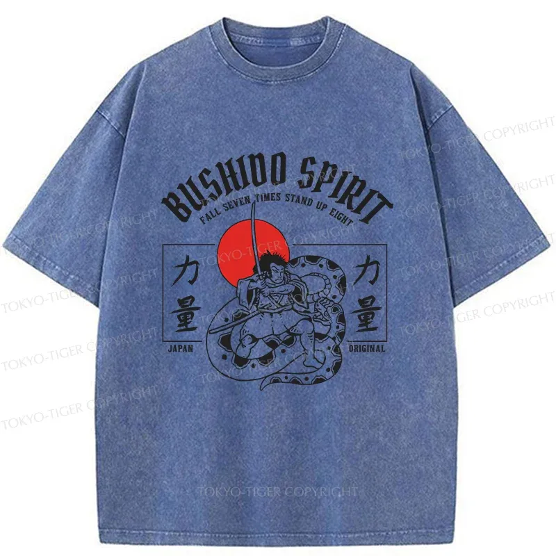 Tokyo-Tiger Samurai Spirit Washed T-Shirt