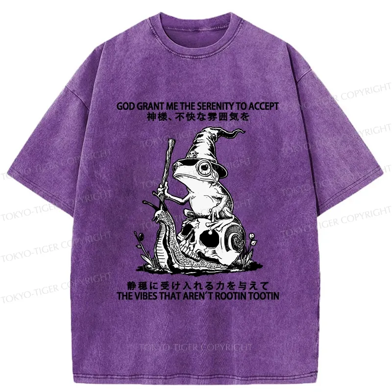 Tokyo-Tiger God Grant Me The Serenity Washed T-Shirt