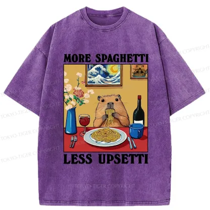 Tokyo-Tiger More Spaghetti Less Upsetti Capybara Washed T-Shirt