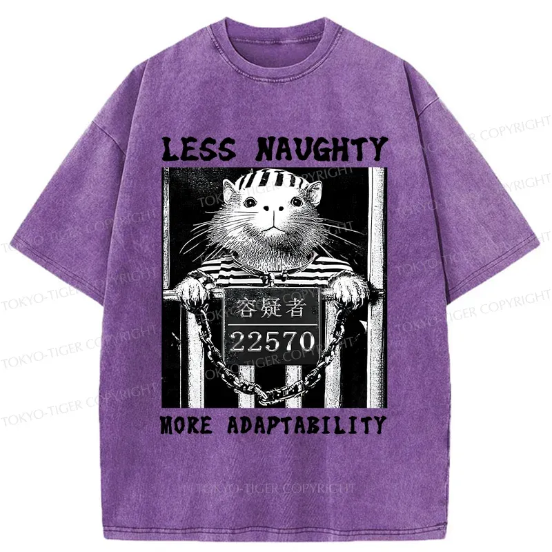 Tokyo-Tiger Less Naughty More Adaptability Washed T-Shirt