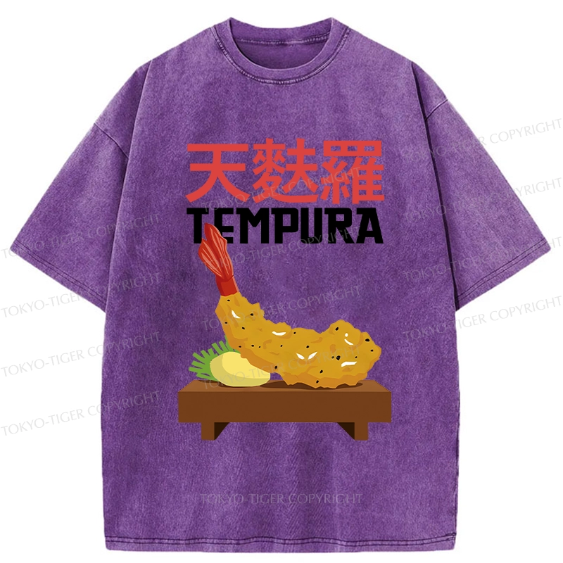 Tokyo-Tiger Shrimp Tempura Washed T-Shirt