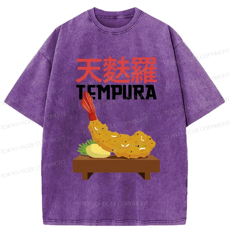 Tokyo-Tiger Shrimp Tempura Washed T-Shirt
