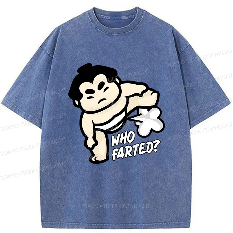 Tokyo-Tiger Sumo Wrestlers Fart Washed T-Shirt