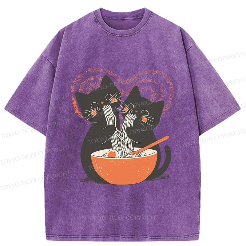 Tokyo-Tiger Let's Eat Ramen Together Washed T-Shirt