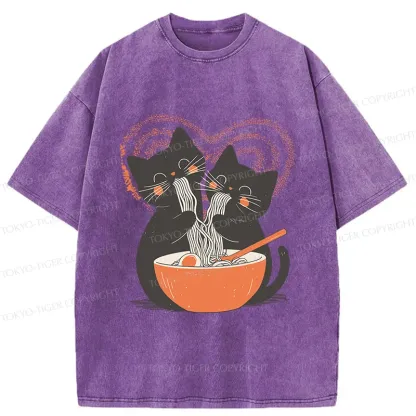 Tokyo-Tiger Let's Eat Ramen Together Washed T-Shirt