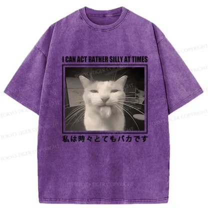 Tokyo-Tiger I Can Act Rather Silly At Times Washed T-Shirt