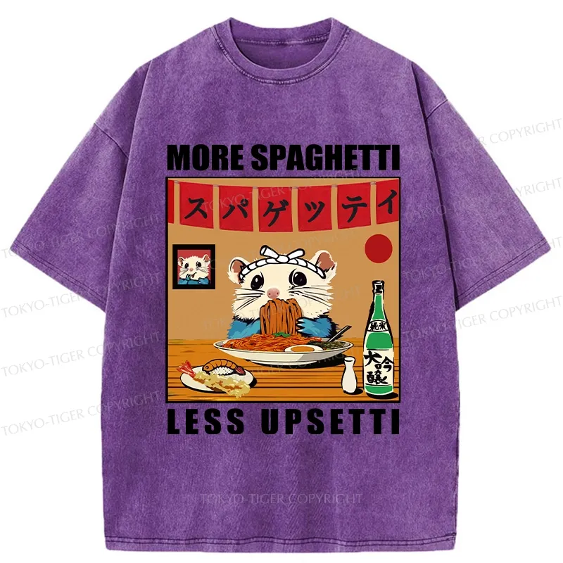Tokyo-Tiger More Spaghetti Less Upsetti Hamster Washed T-Shirt
