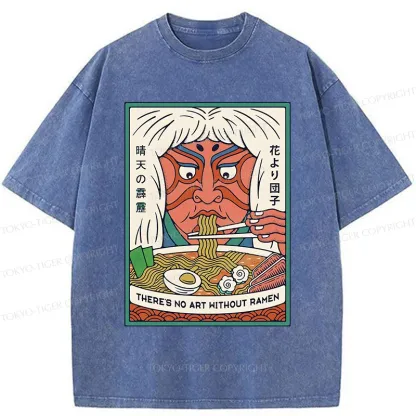 Tokyo-Tiger Kabuki Eat Ramen Washed T-Shirt