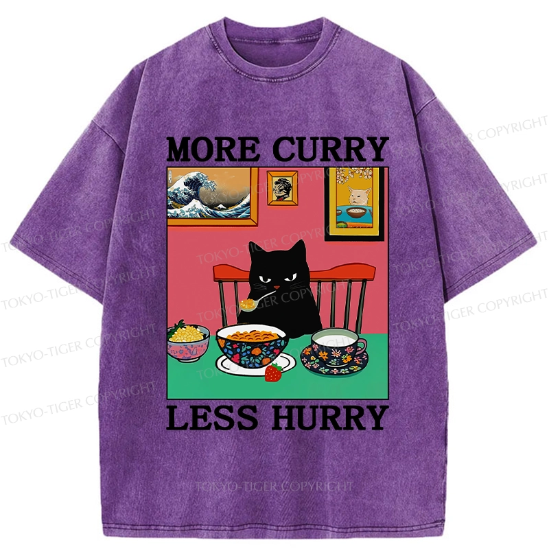 Tokyo-Tiger More Curry Less Hurry Washed T-Shirt