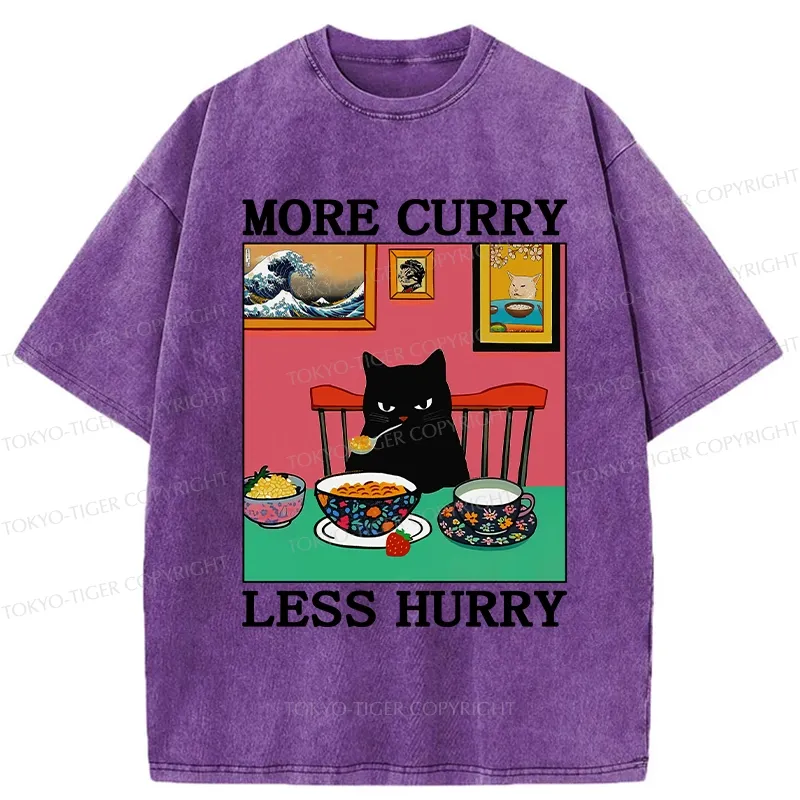 Tokyo-Tiger More Curry Less Hurry Washed T-Shirt