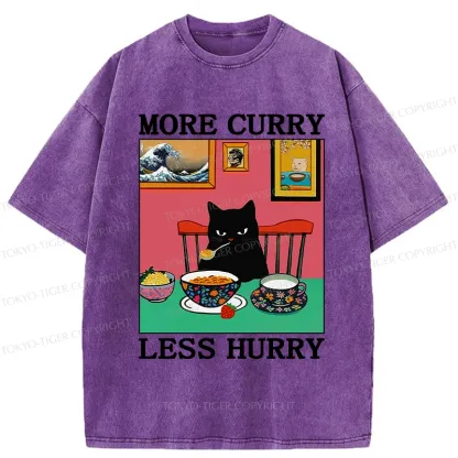 Tokyo-Tiger More Curry Less Hurry Washed T-Shirt