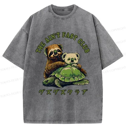 Tokyo-Tiger The Ain't Fast Club Washed T-Shirt