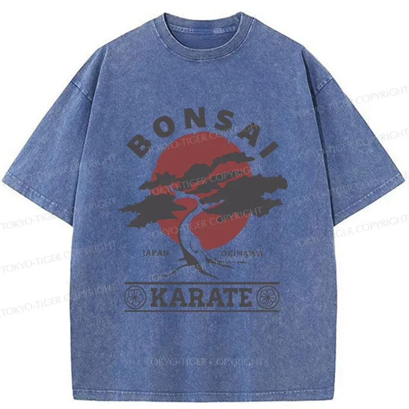 Tokyo-Tiger Japanese Bonsai Washed T-Shirt