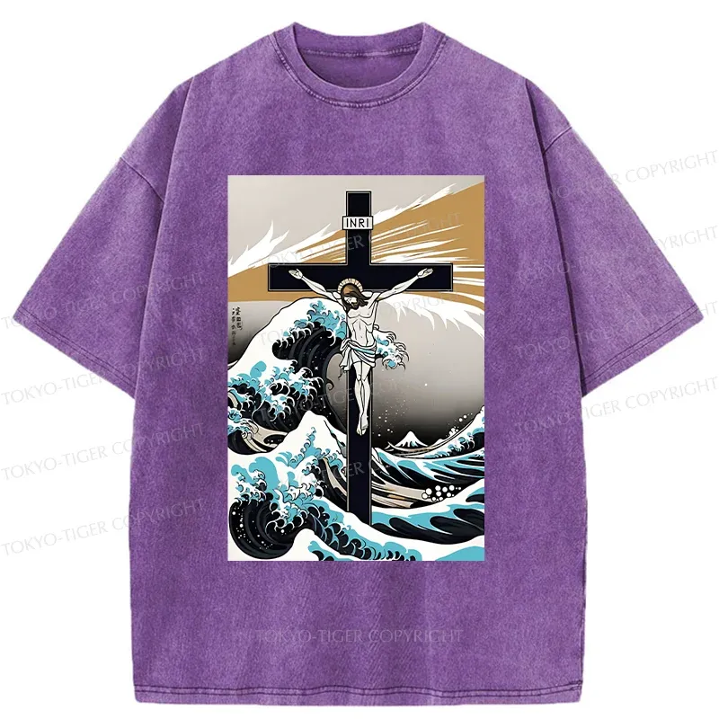 Tokyo-Tiger Sinuous Snake Washed T-Shirt Sale
