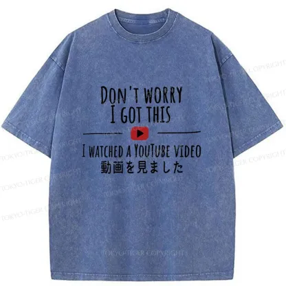 Tokyo-Tiger I Watched The Video Washed T-Shirt