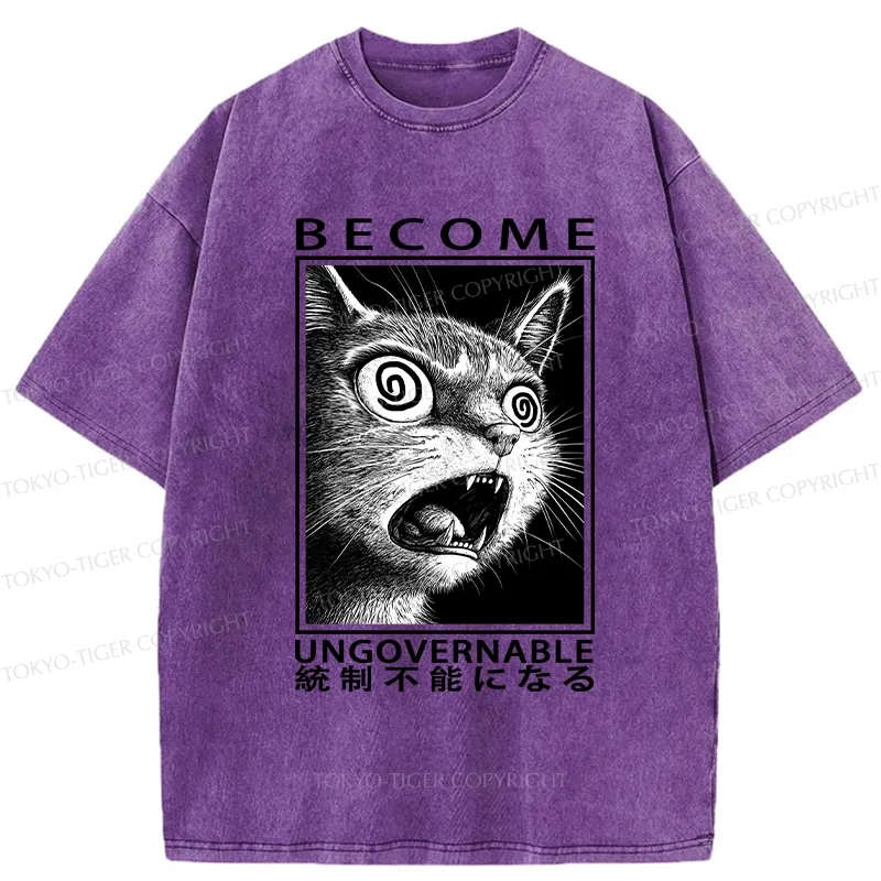 Tokyo-Tiger Become Ungovernable Japanese Washed T-Shirt