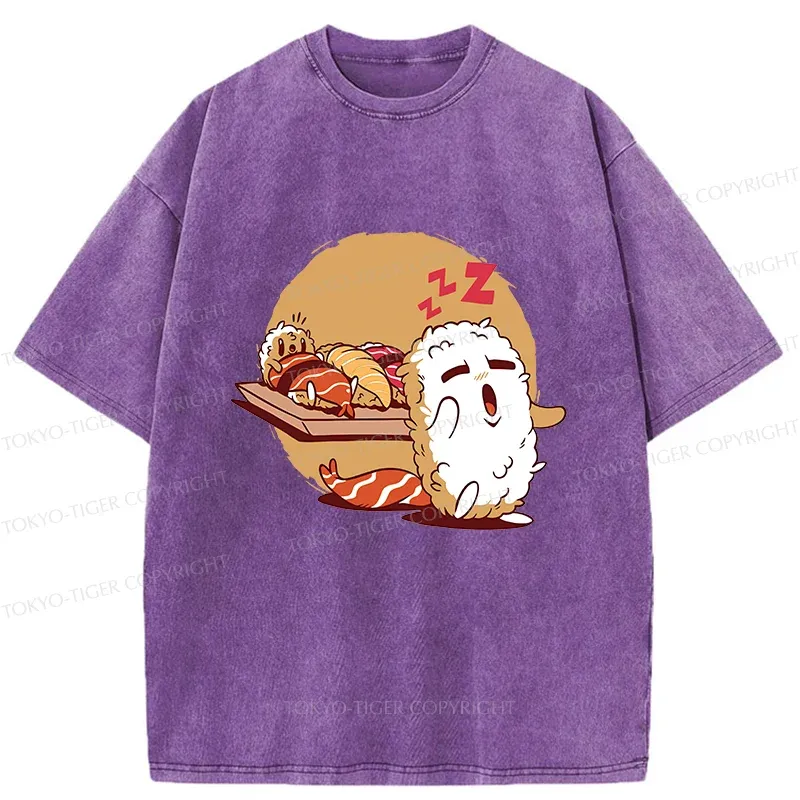 Tokyo-Tiger Sleepwalking Sushi Washed T-Shirt
