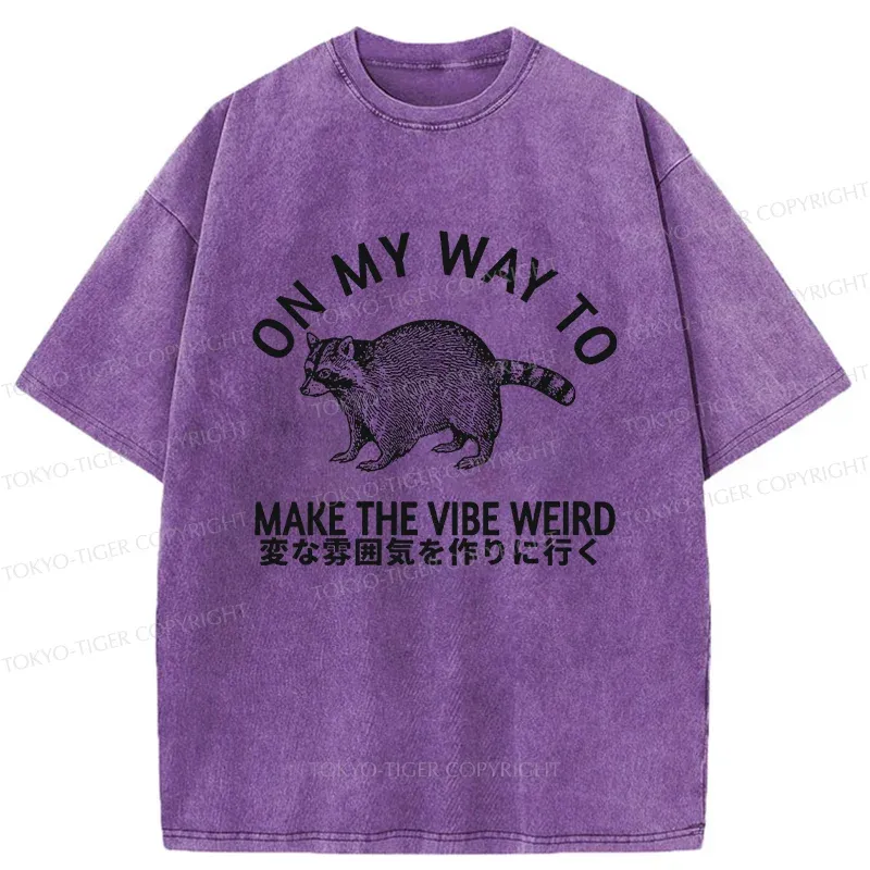 Tokyo-Tiger Make The Vibe Weird Washed T-Shirt