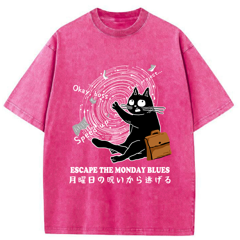 Tokyo-Tiger Escape The Monday Curse Washed T-Shirt