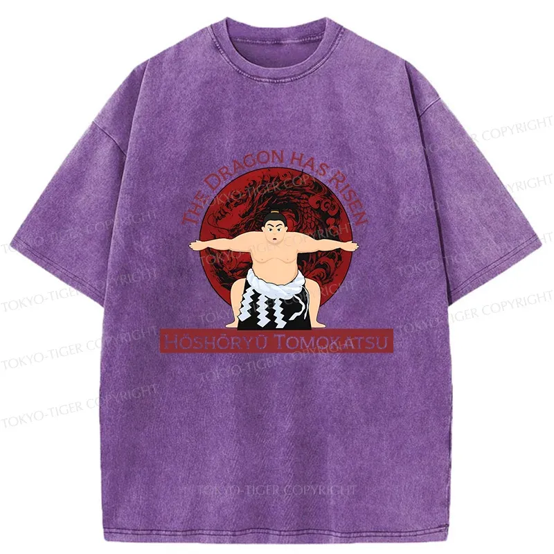 Tokyo-Tiger Japanese Sumo Wrestler Washed T-Shirt