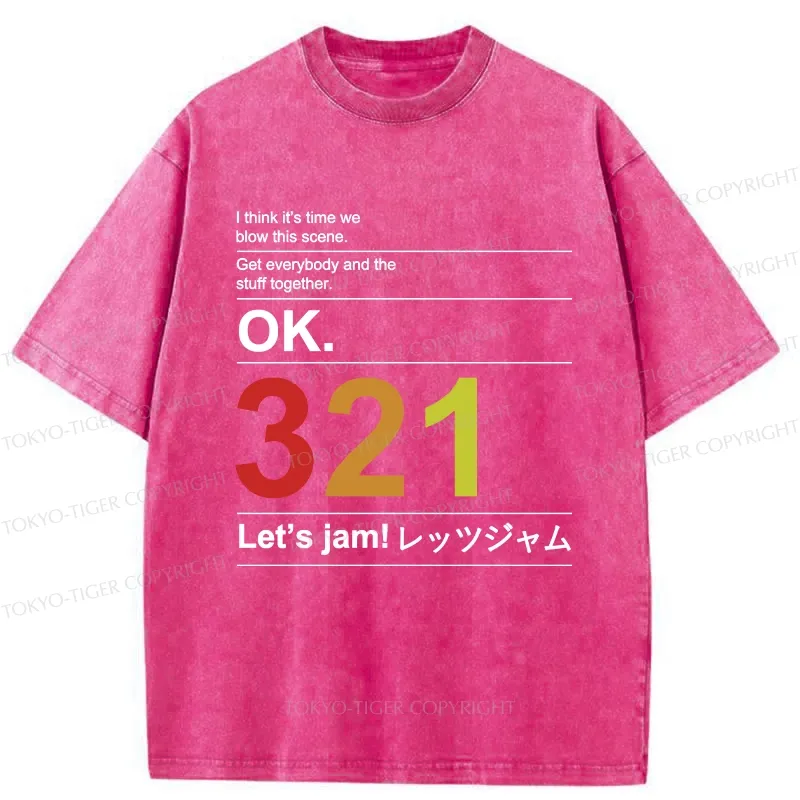 Tokyo-Tiger Let's Jam Washed T-Shirt