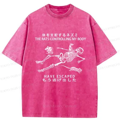 Tokyo-Tiger The Rats Controlling My Body Washed T-Shirt