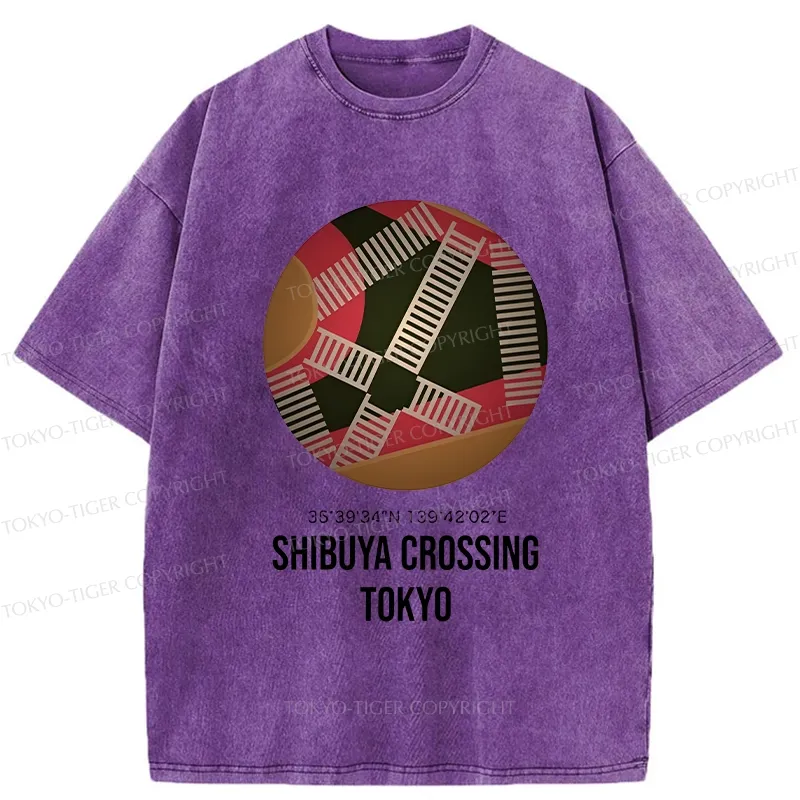 Tokyo-Tiger Shibuya Crossing Japan Washed T-Shirt
