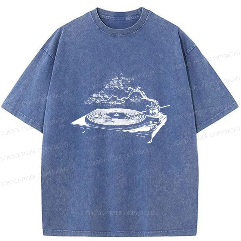 Tokyo-Tiger Zen Music Box Washed T-Shirt