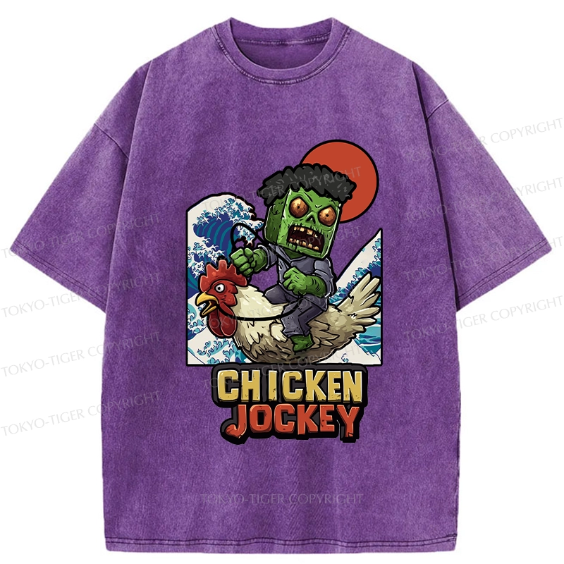 Tokyo-Tiger Chicken Jockey Washed T-Shirt