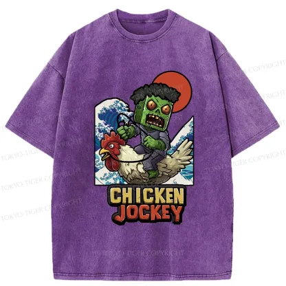 Tokyo-Tiger Chicken Jockey Washed T-Shirt