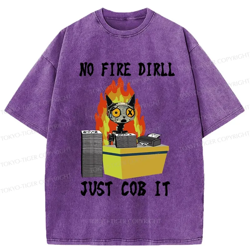 Tokyo-Tiger No Fire Drill Just Cob It Washed T-Shirt Sale