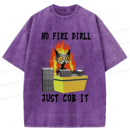 Tokyo-Tiger No Fire Drill Just Cob It Washed T-Shirt