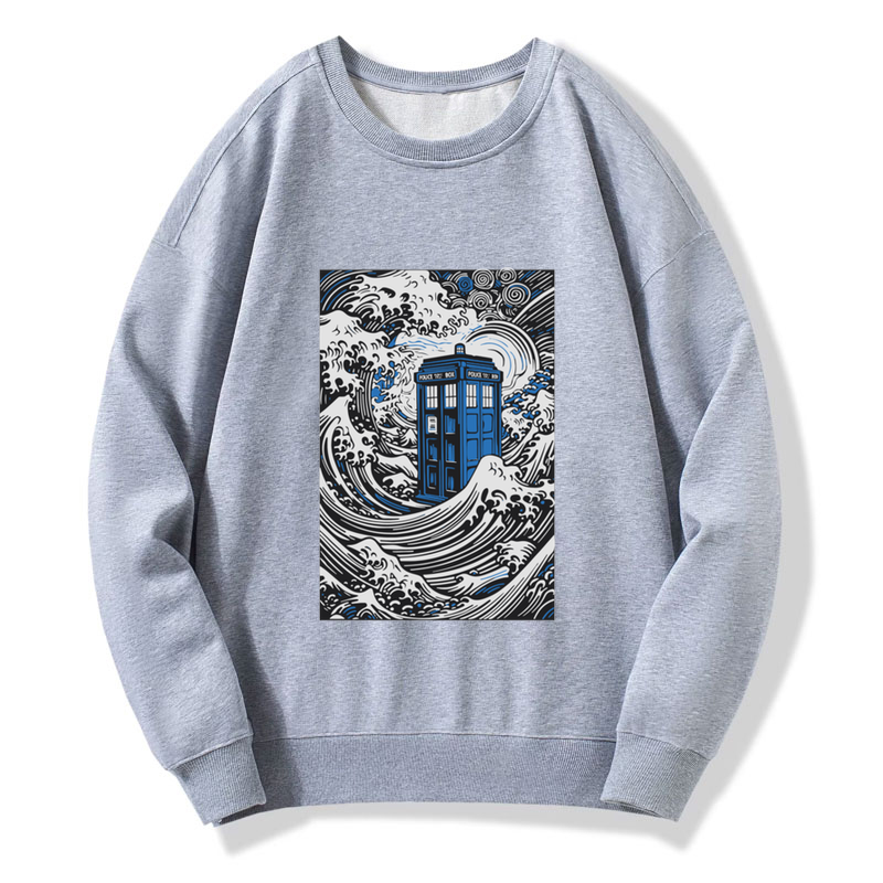 Tokyo-Tiger The Great Wave Off Tardis Sweatshirt