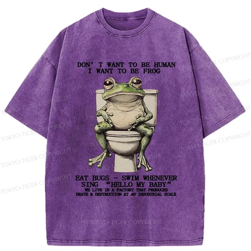 Tokyo-Tiger I Just Want To Be A Frog Washed T-Shirt