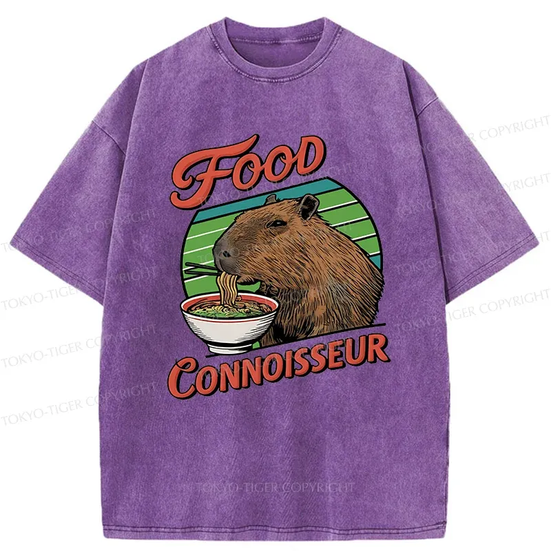 Tokyo-Tiger Gourmet Connoisseur Washed T-Shirt