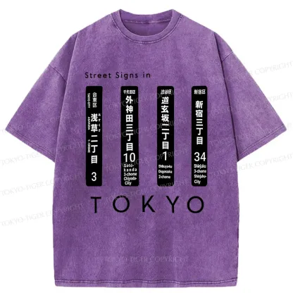 Tokyo-Tiger Tokyo Scenic Spot Washed T-Shirt