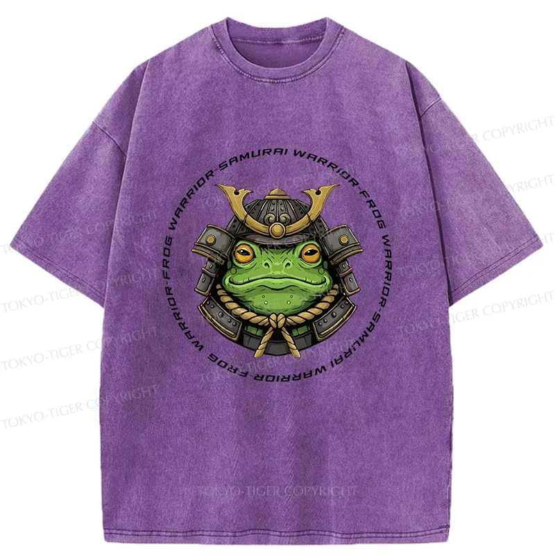Tokyo-Tiger Serious Frog Warrior Washed T-Shirt