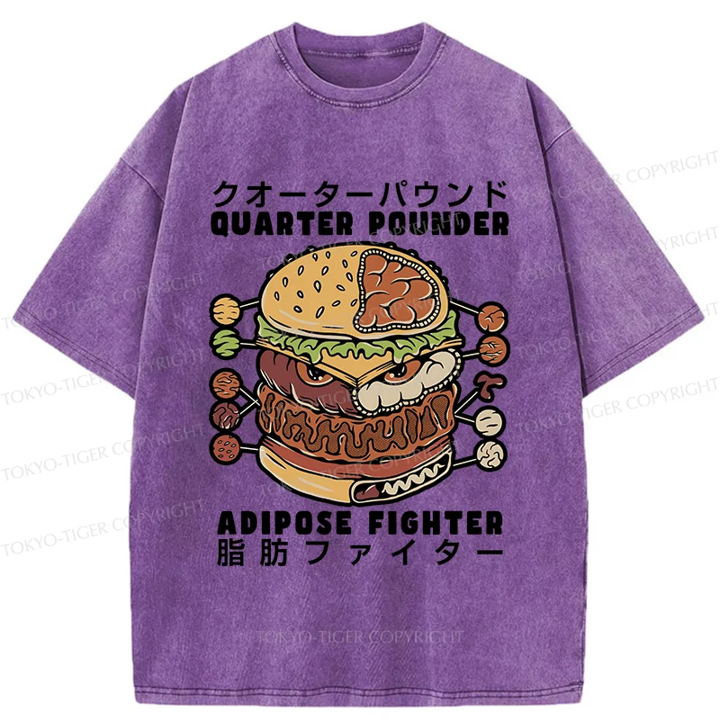 Tokyo-Tiger Big Mac Hamburger Washed T-Shirt
