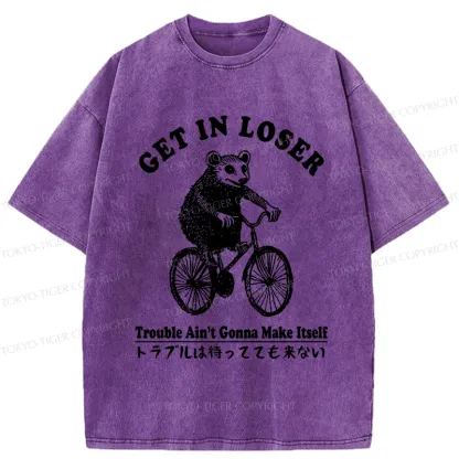 Tokyo-Tiger Get In Loser Opossum Washed T-Shirt
