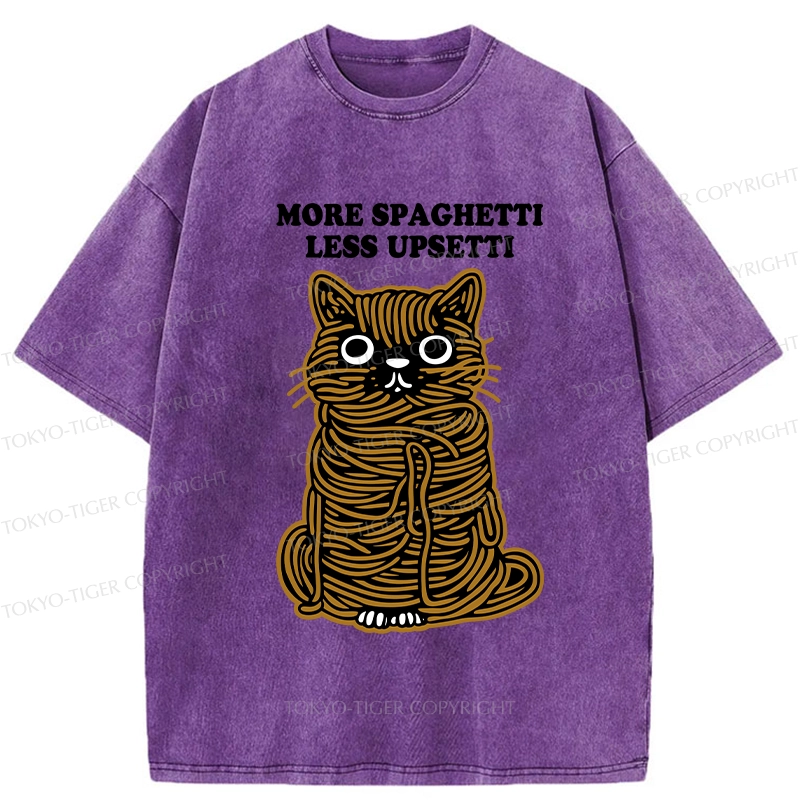 Tokyo-Tiger More Spaghetti Less Upsetti Cat Washed T-Shirt