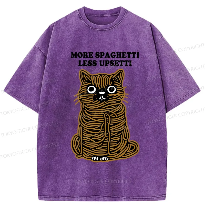 Tokyo-Tiger More Spaghetti Less Upsetti Cat Washed T-Shirt