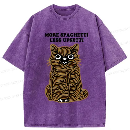 Tokyo-Tiger More Spaghetti Less Upsetti Cat Washed T-Shirt