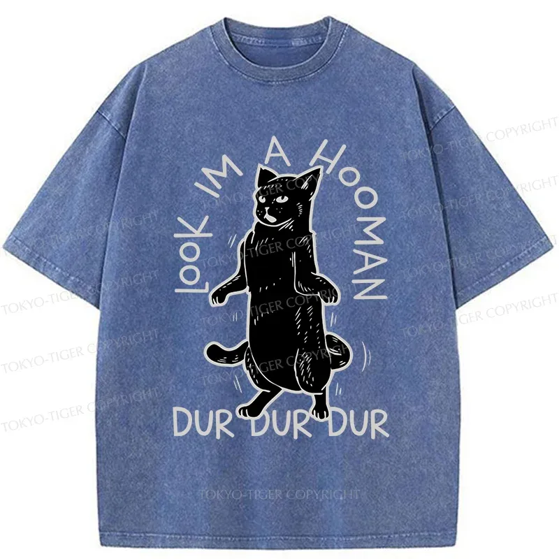 Tokyo-Tiger Dancing Cat Washed T-Shirt