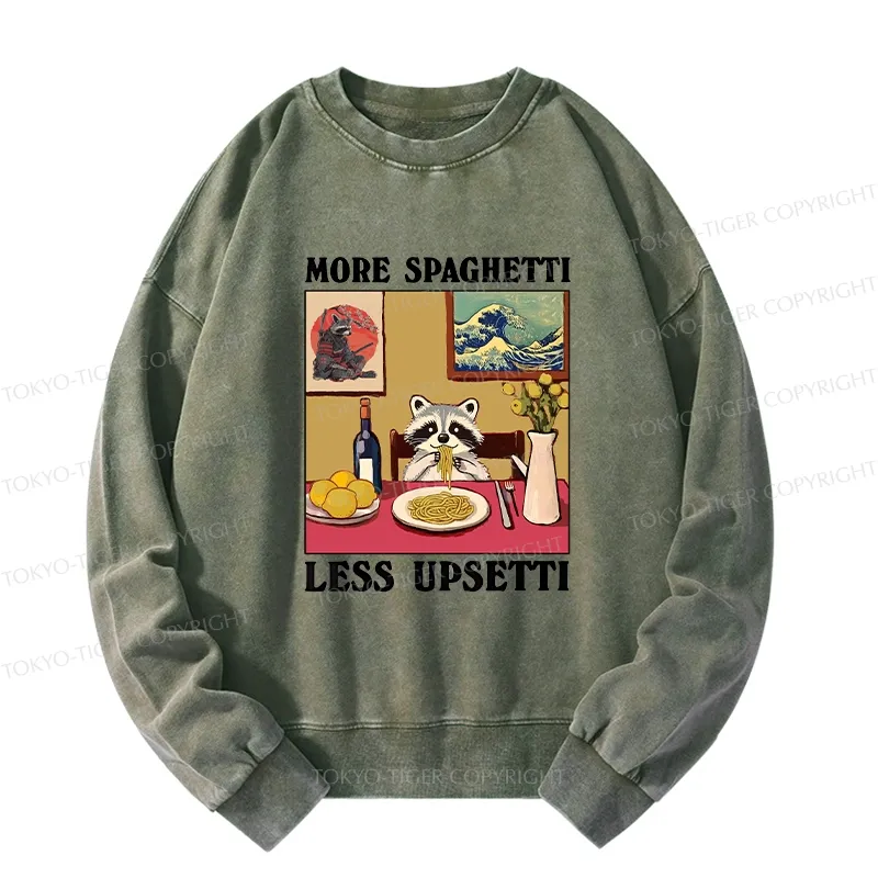 Tokyo-Tiger More Spaghetti Less Upsetti Japanese Washed Sweatshirt