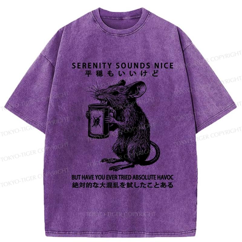 Tokyo-Tiger Have You Ever Tried Absolute Havoc Washed T-Shirt
